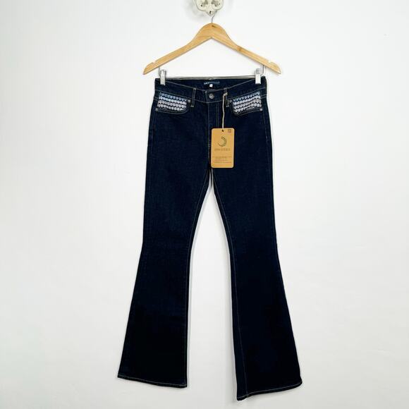 Levi's Made & Crafted Stem Flare Jeans Blue Anthro Mid Rise Boho Casual Size 27 - Picture 15 of 15